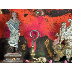 Paul Duchein Display Case Painting: A Unique Work Of Naive Art, St. Cornell XX Oedipus
