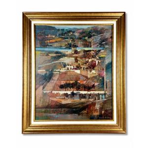 Angelo Bellini  Large Modern Painting: Landscape Of Tuscany, Italy, Mantua  Hst 