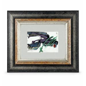 Gérard Schneider Tableau composition abstraite abstraction galerie XX carte de voeux envoi
