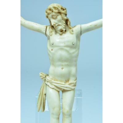 Ancient Beautiful Christ Corpus Christi Patiens Carved 18th Religious Ivory Crucifix