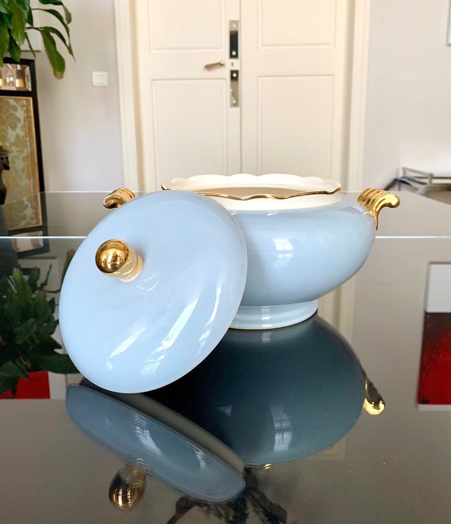 Porcelain Tureen Enhanced With Fine Gold - Villeroy & Boch - Art Deco-photo-3