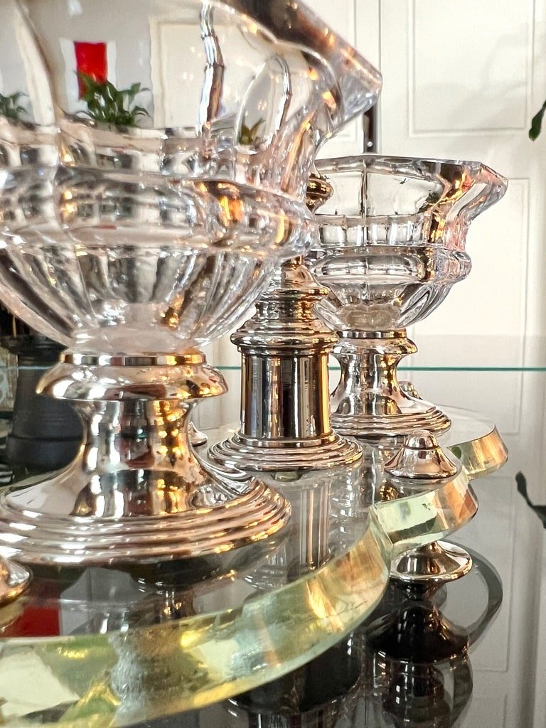 Salerons In Crystal And Silver Metal-photo-2