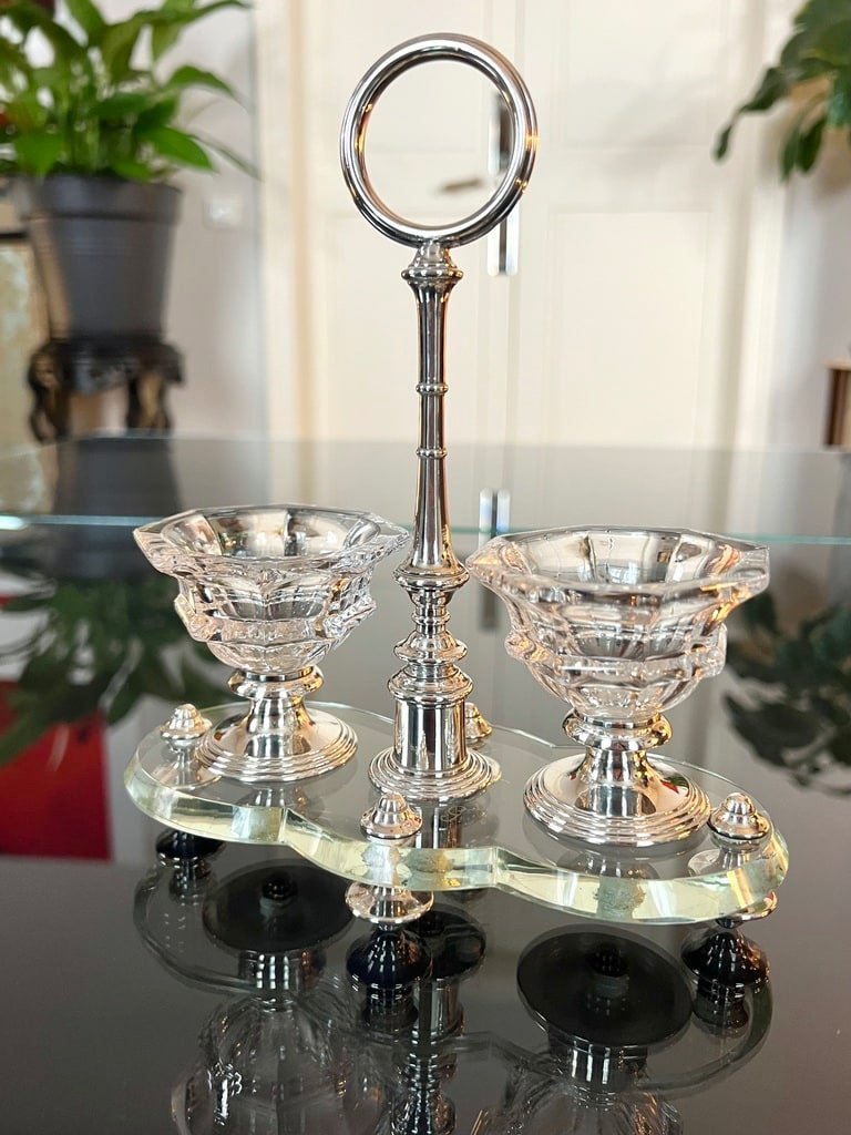 Salerons In Crystal And Silver Metal-photo-3
