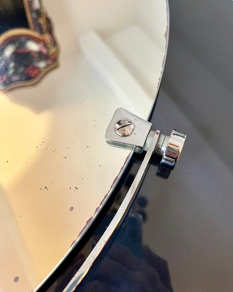 Double-sided Table Mirror - Chromed Metal Tulip Foot - Graeter Vitra - Vintage-photo-2