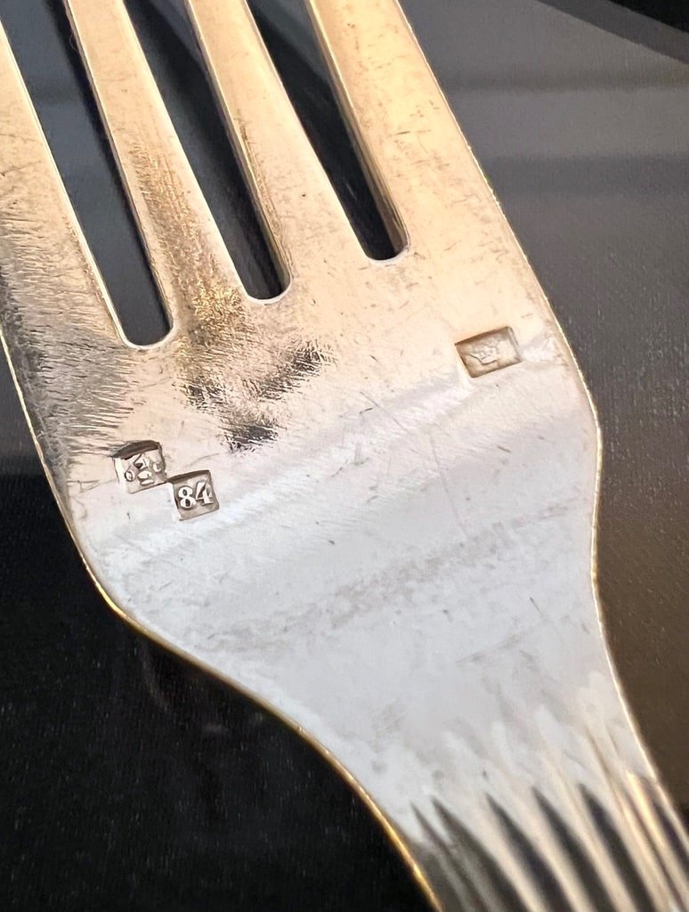 Alfenide Metal Cutlery - Christofle Art Deco Cutlery Set - White Metal-photo-4