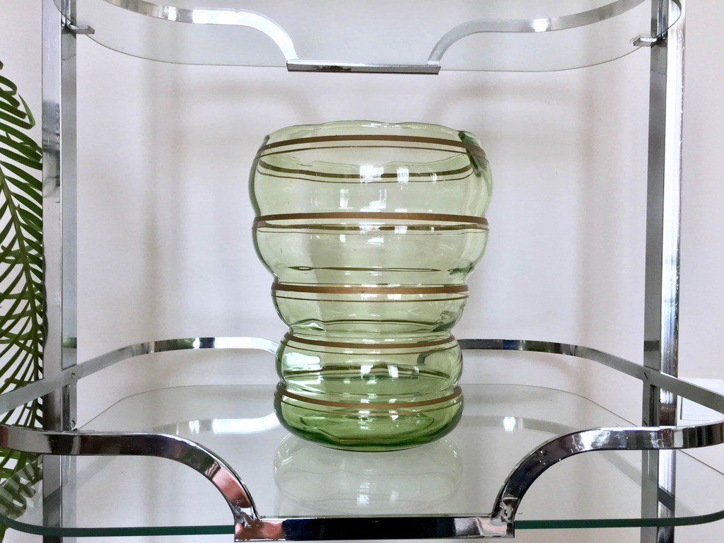 Vase Vintage En Verre - Grand Format - XXe Siècle 1960 - 70-photo-4