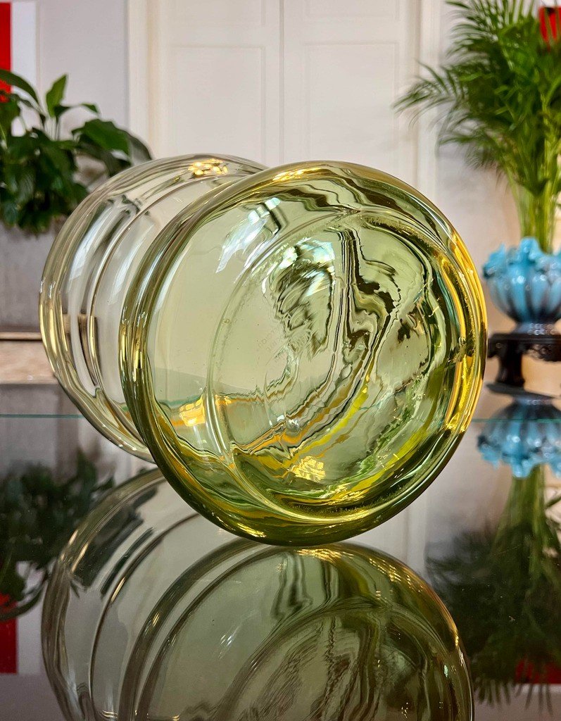 Vase Vintage En Verre - Grand Format - XXe Siècle 1960 - 70-photo-4