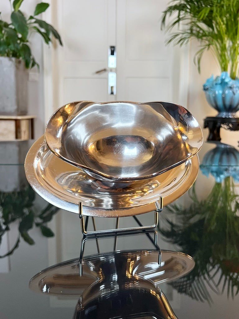 Vintage Silver Plated Sauce Boat With Tray - Christofle-photo-4