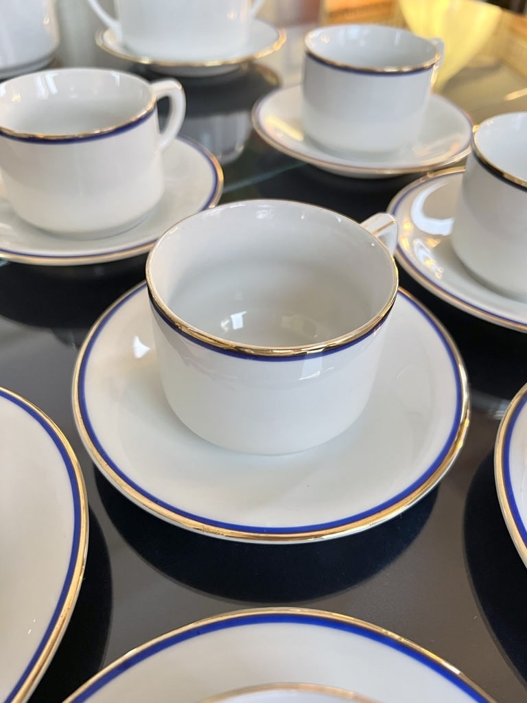 Service Thé Café Tasses à Déjeuner En Porcelaine  - Verseuse Sucrier Crémier - Vintage-photo-2
