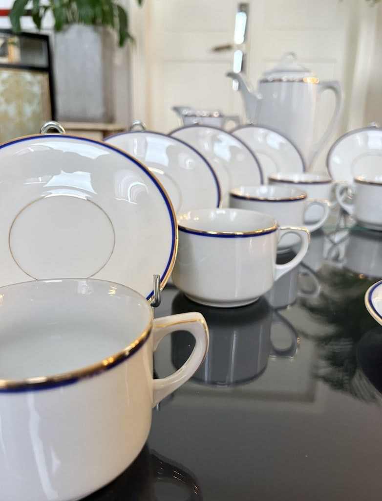 Service Thé Café Tasses à Déjeuner En Porcelaine  - Verseuse Sucrier Crémier - Vintage-photo-2
