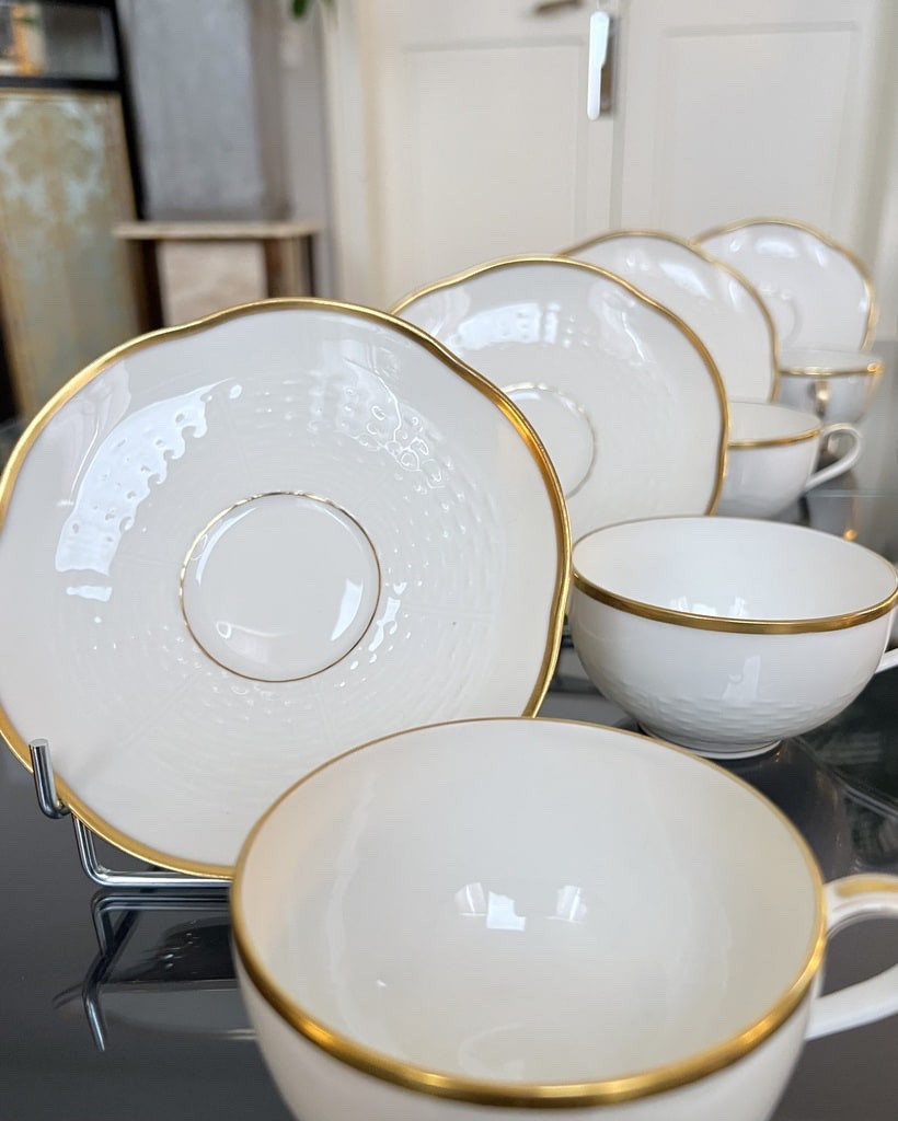 Art Deco Porcelain Cups - Rouard - Tea And Coffee Service-photo-4