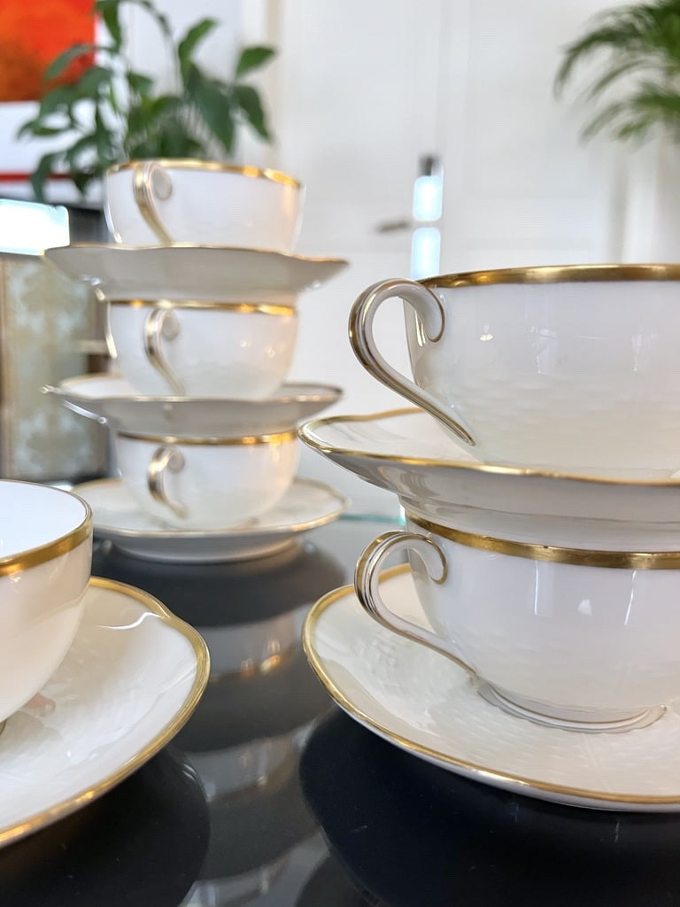 Art Deco Porcelain Cups - Rouard - Tea And Coffee Service-photo-1