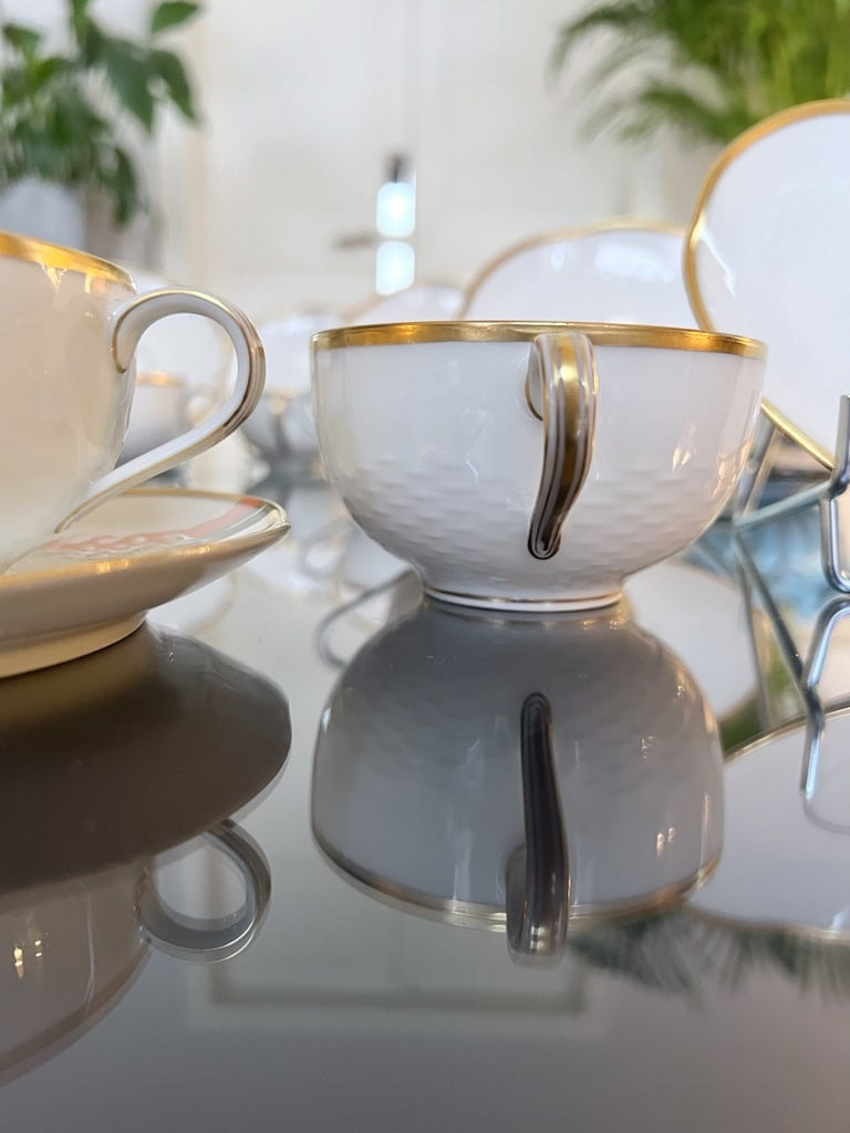 Art Deco Porcelain Cups - Rouard - Tea And Coffee Service-photo-6