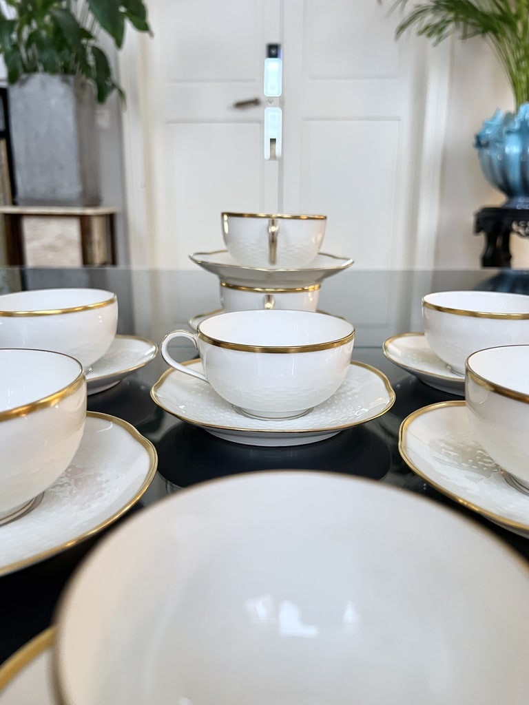 Art Deco Porcelain Cups - Rouard - Tea And Coffee Service-photo-8