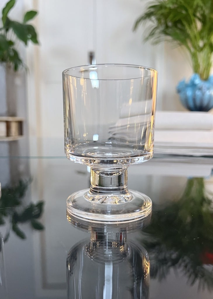 Crystal Stemmed Wine Glasses - Vintage 1970 - Set Of 11 Table Glasses-photo-2