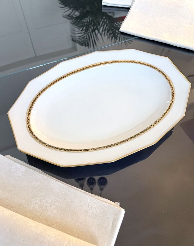 Plat De Service Ovale - Service De Table Art Déco - Porcelaine de Limoges - A. Lanternier-photo-3