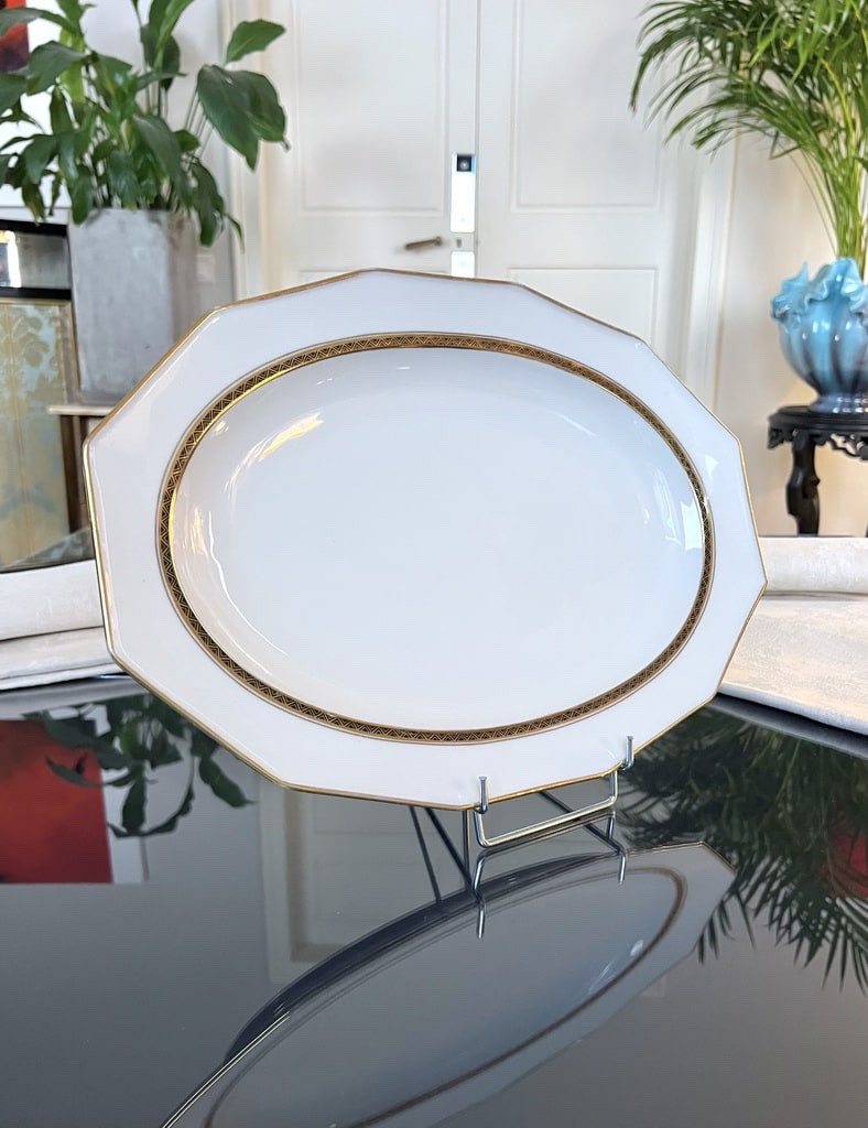 Plat De Service Ovale - Service De Table Art Déco - Porcelaine de Limoges - A. Lanternier-photo-6