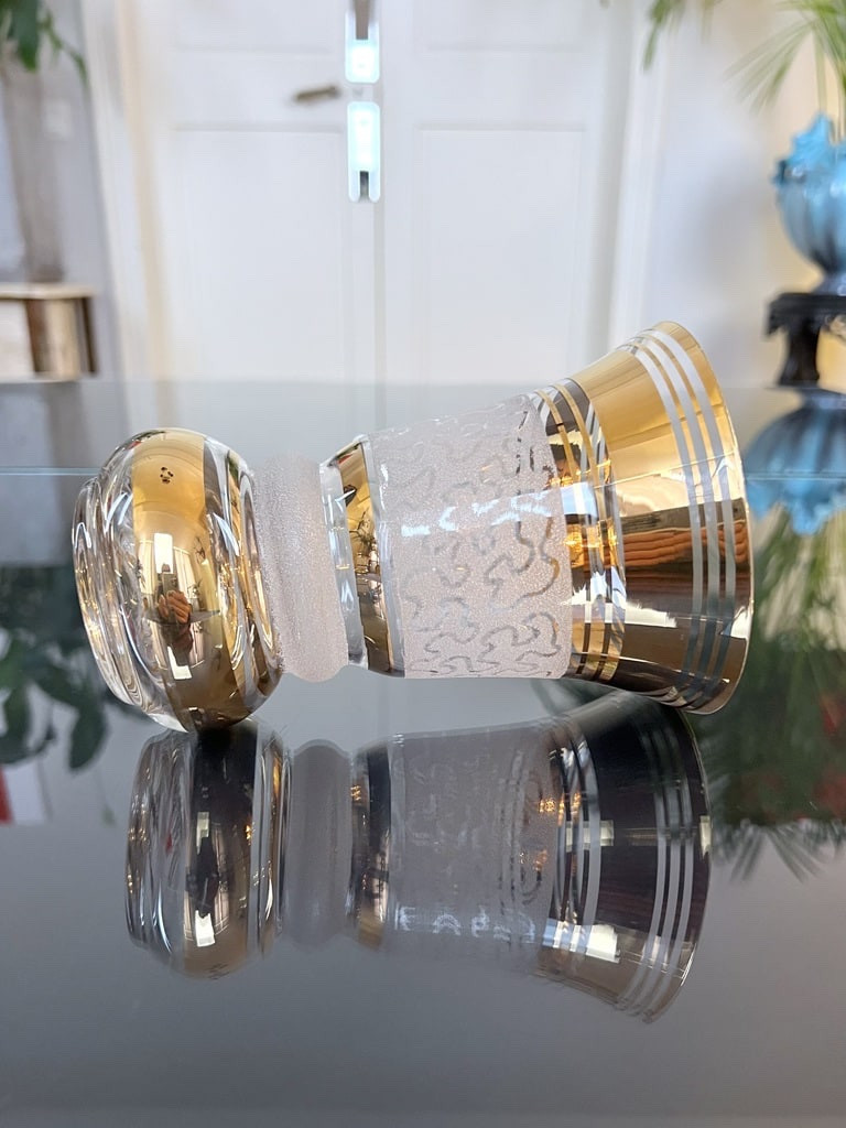 Pair Of Granite Glass Vases - Vintage-photo-5
