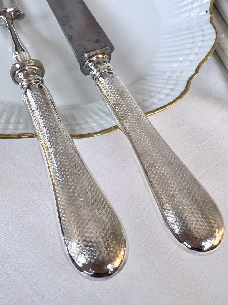 Silver Serving Cutlery With Minerva Hallmark - Armand Frenais -photo-8