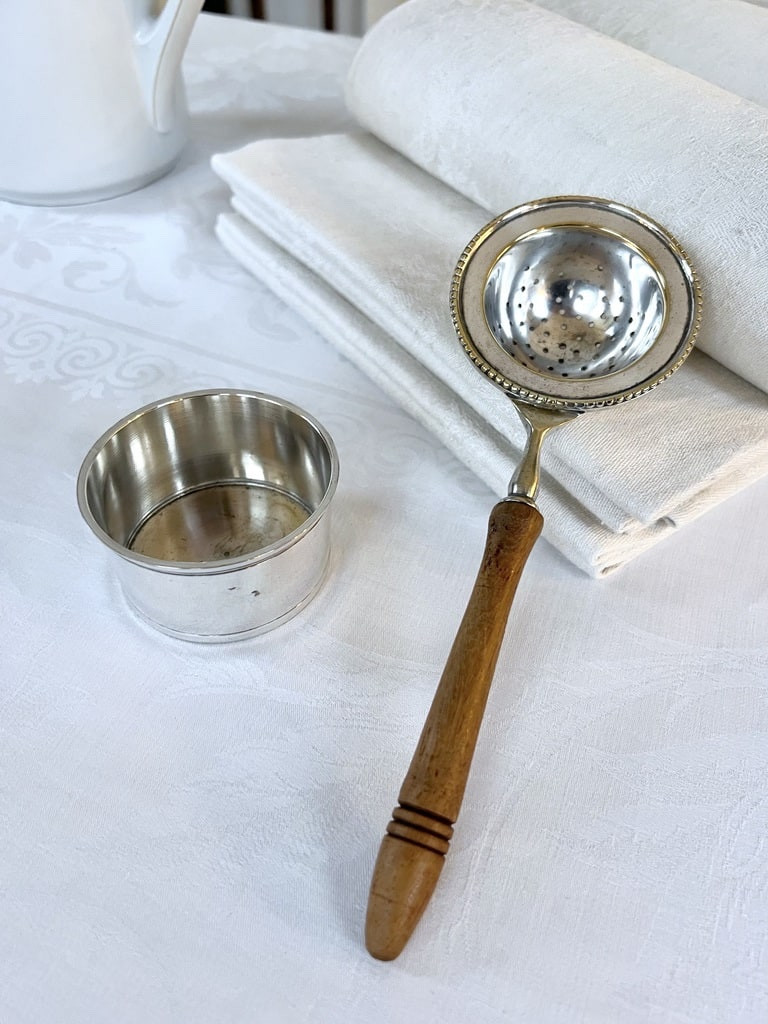Silver-plated Tea Strainer - Late 19th Century, Early 20th Century