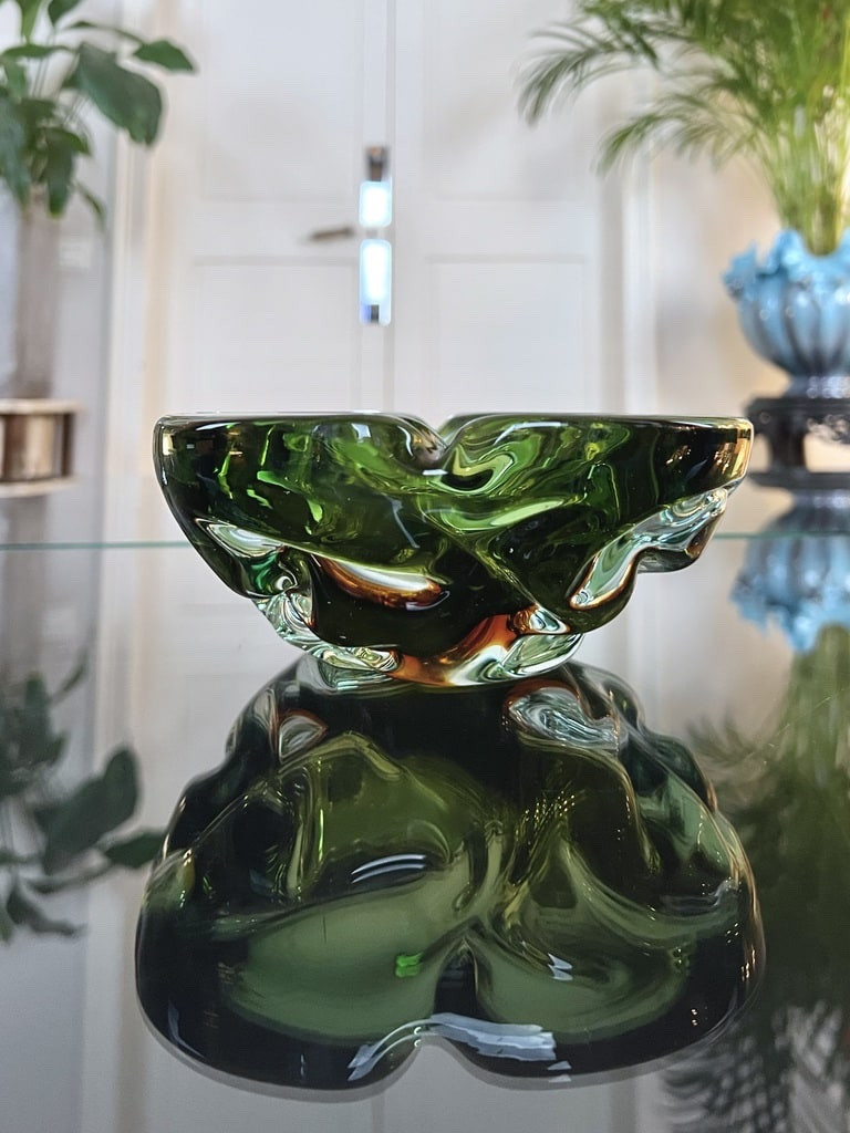 Vintage Ashtray - Murano Blown Crystal -photo-4