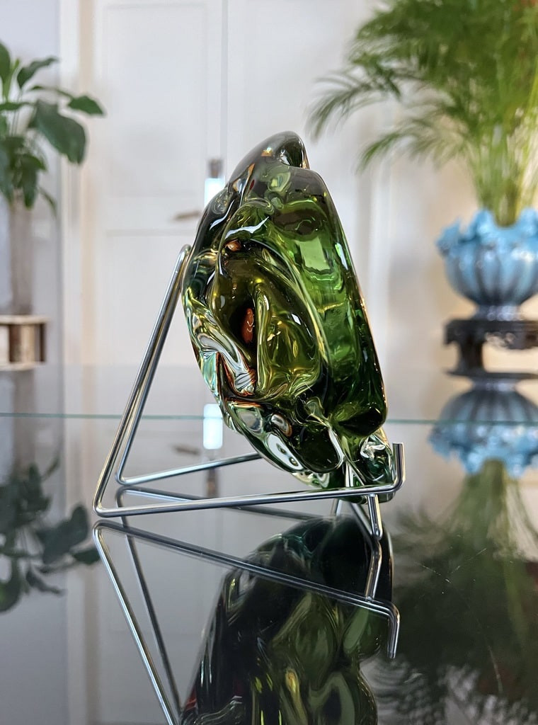 Vintage Ashtray - Murano Blown Crystal -photo-3