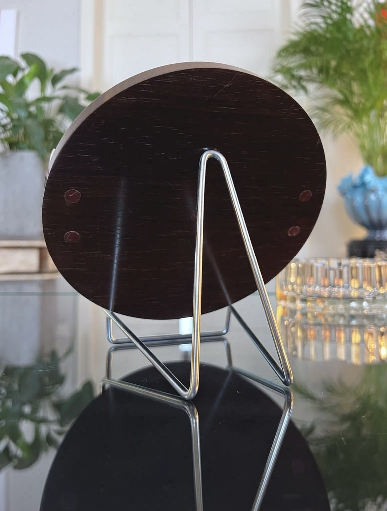 Art Deco Modernist Ashtray In Cut Crystal - Wood And Ivory Tray-photo-7