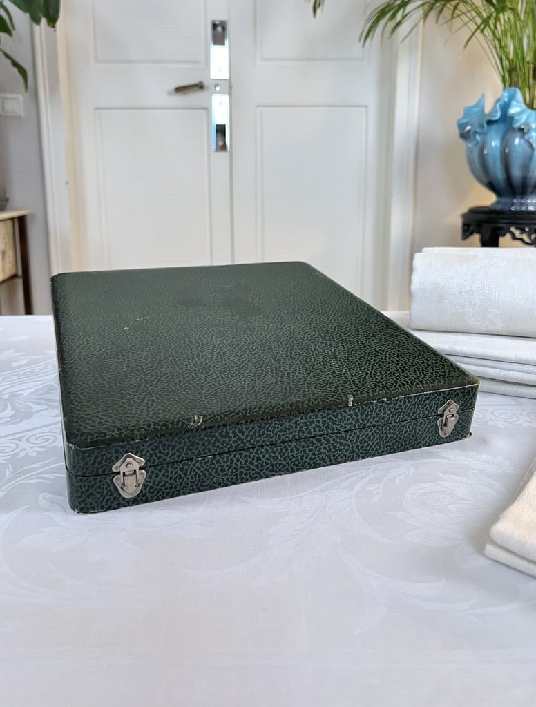 Couteaux de Table et Entremets en Métal Argenté Lames Inox - Ménagère Art Déco-photo-8