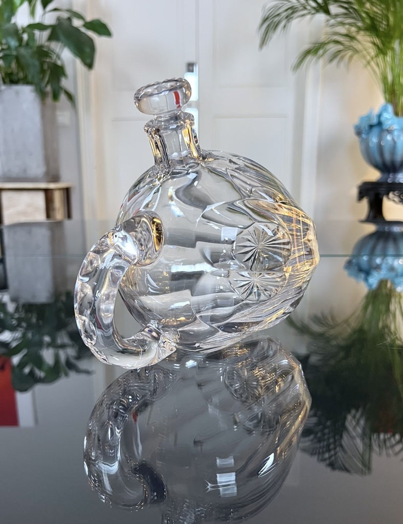 Saint Louis Crystal Decanter - Alcohol Bar Bottle - Art Deco-photo-3