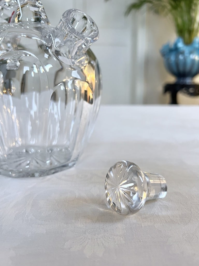 Saint Louis Crystal Decanter - Alcohol Bar Bottle - Art Deco-photo-4