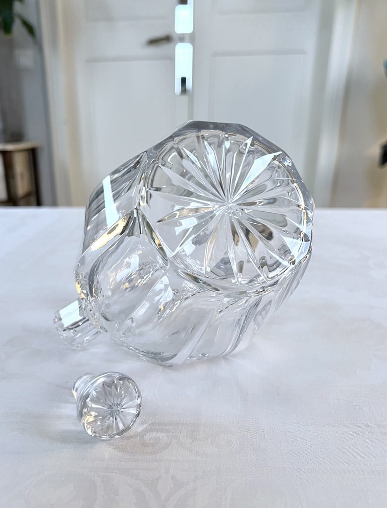 Saint Louis Crystal Decanter - Alcohol Bar Bottle - Art Deco-photo-2