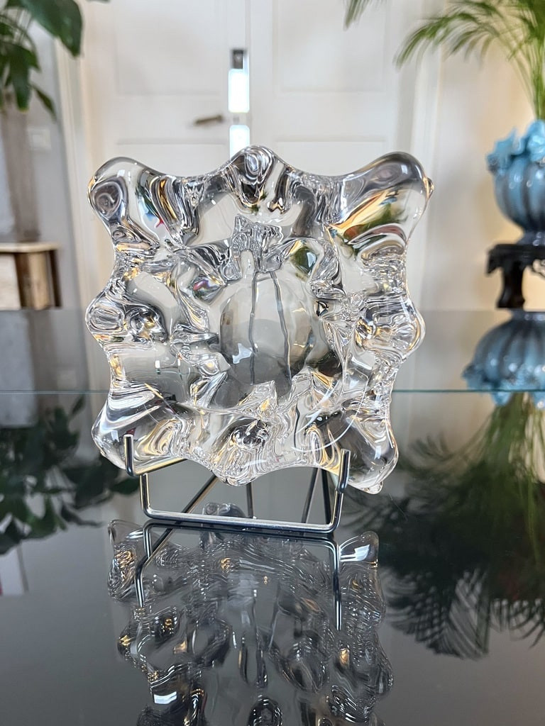 Vide-poches en cristal soufflé - Cendrier - Vintage 1970 - 80-photo-4