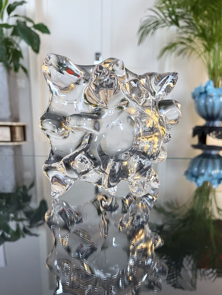 Vide-poches en cristal soufflé - Cendrier - Vintage 1970 - 80-photo-3