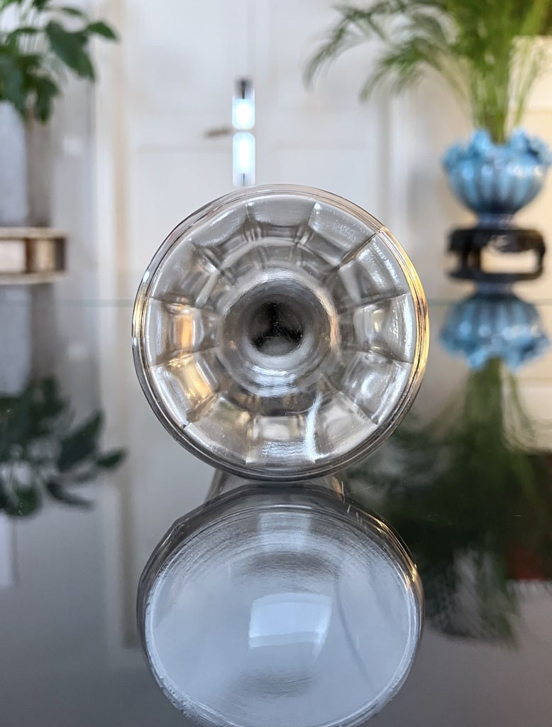 Sucrier à Poudre Vintage - Verre Métal Argenté - Saupoudreuse-photo-2