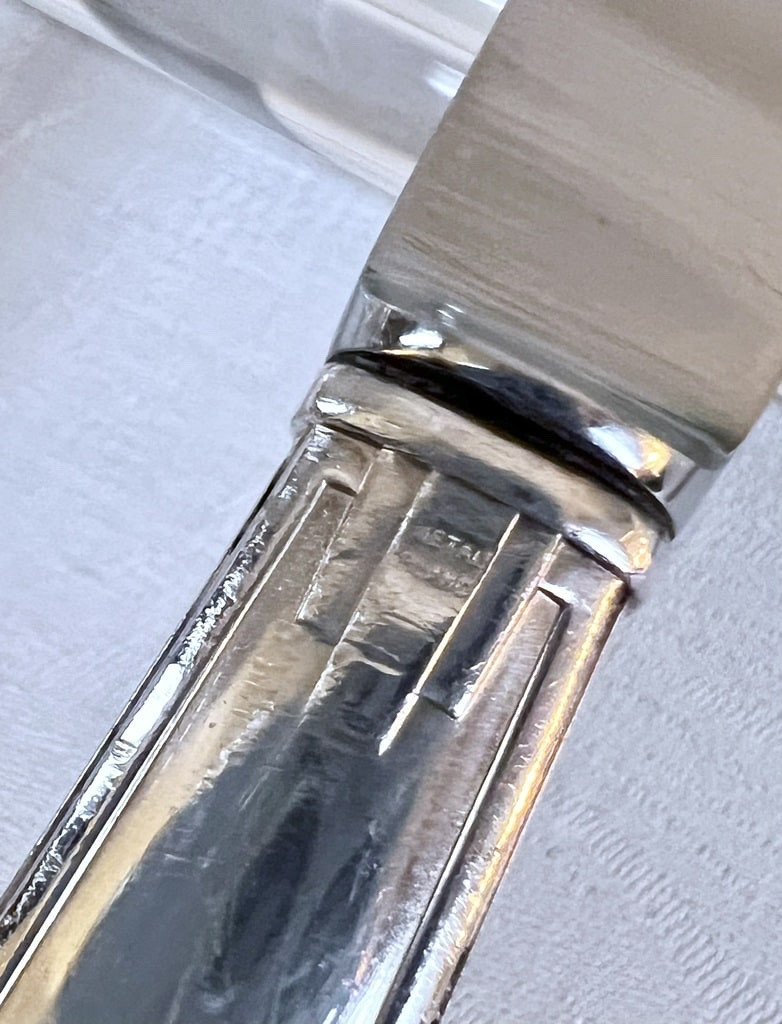 Art Deco Monogrammed Dessert Knives - Gift Box-photo-7