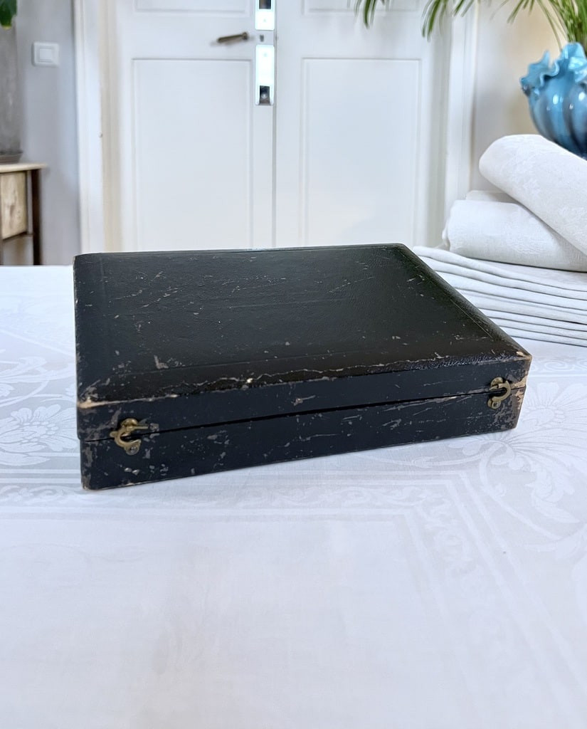 White Metal Cutlery Set - Forks And Soup Spoons - Gift Box-photo-5