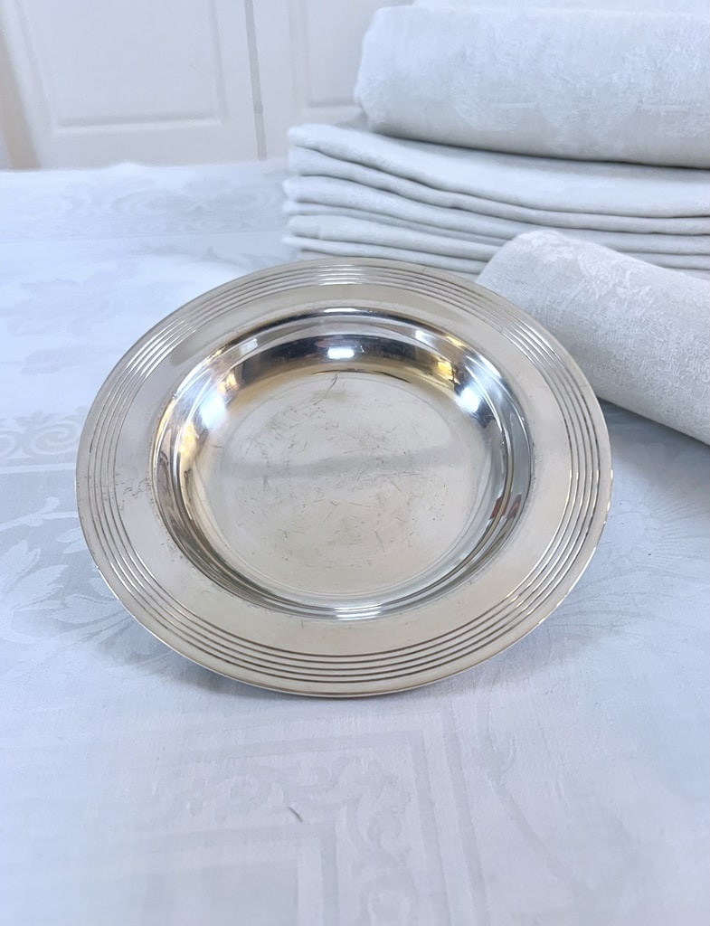 Dessous de bouteille Art Déco en métal argenté - Gallia Christofle - Argenterie-photo-2