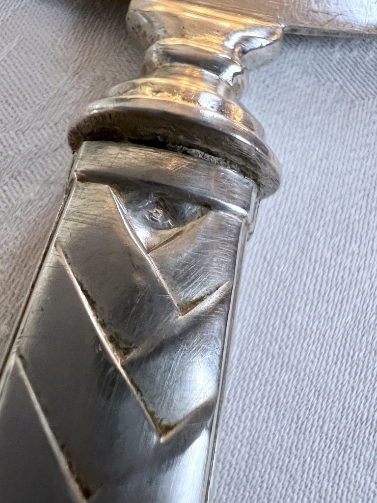 Fourchettes à dessert et pelle à gâteau en argent - Couverts Art Déco-photo-5