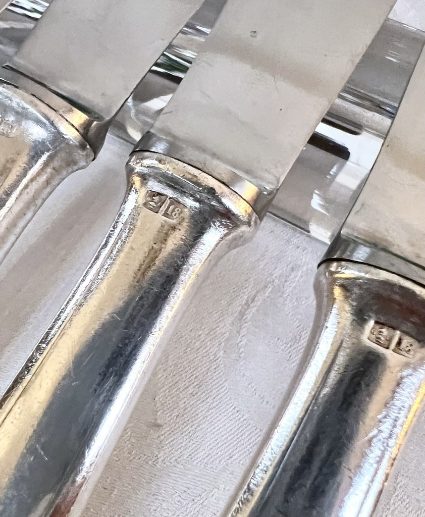 Couteaux Art Déco en métal alfénide - Christofle - Coffret-photo-3