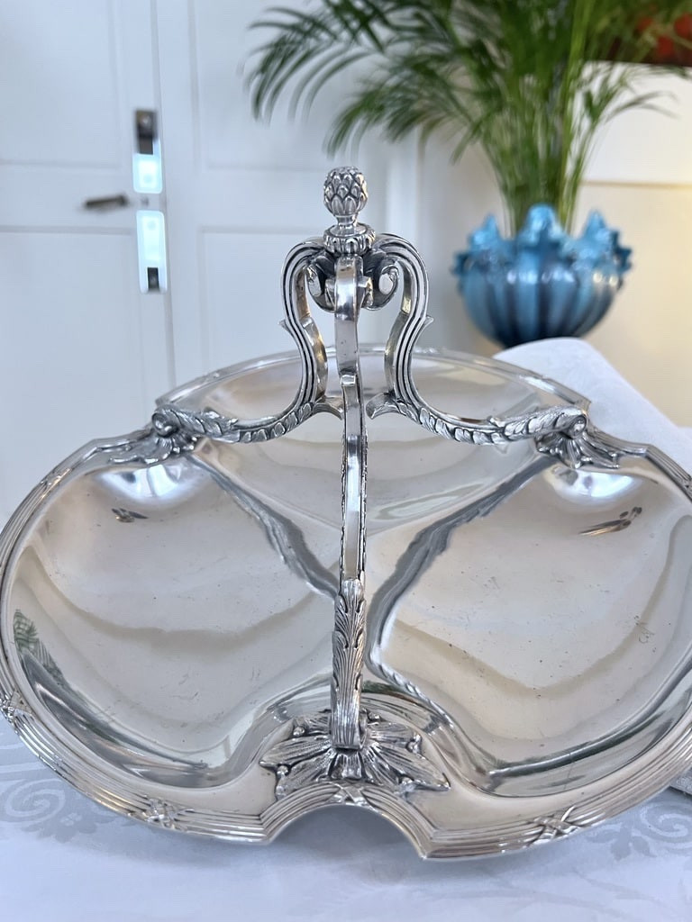 Servant Mendiant In Silver Plated Metal - Louis XVI Style - Vintage-photo-1