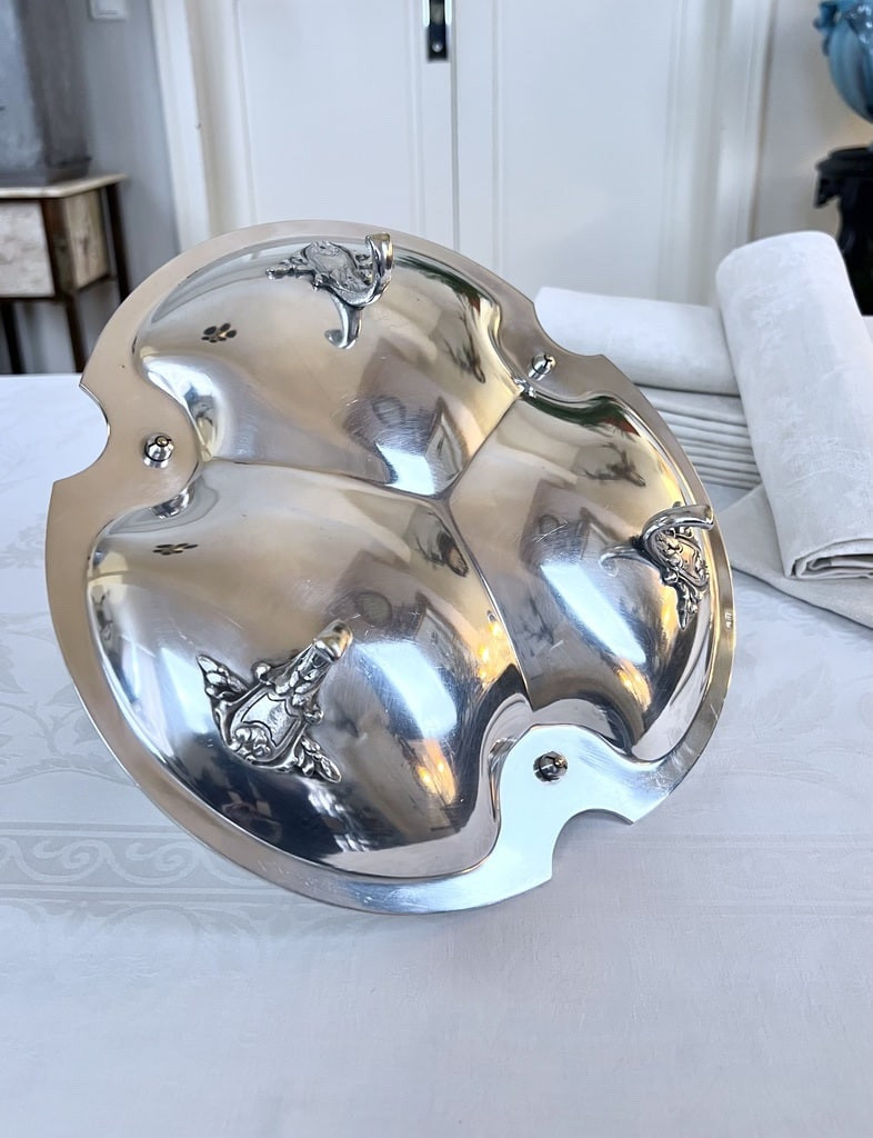 Servant Mendiant In Silver Plated Metal - Louis XVI Style - Vintage-photo-2
