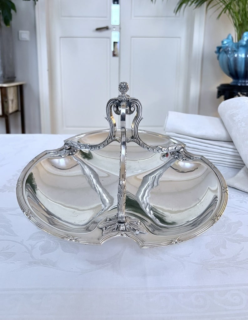 Servant Mendiant In Silver Plated Metal - Louis XVI Style - Vintage-photo-5
