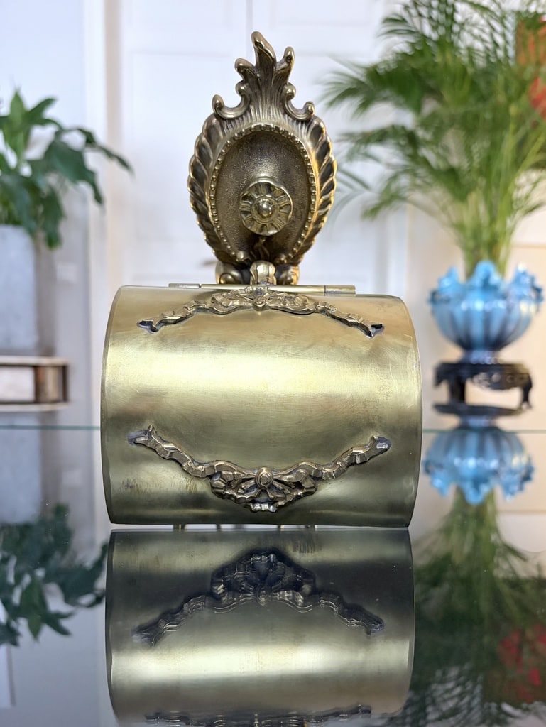 Brass Toilet Paper Holder - Bathroom Accessory - Vintage 1960s–70s-photo-6