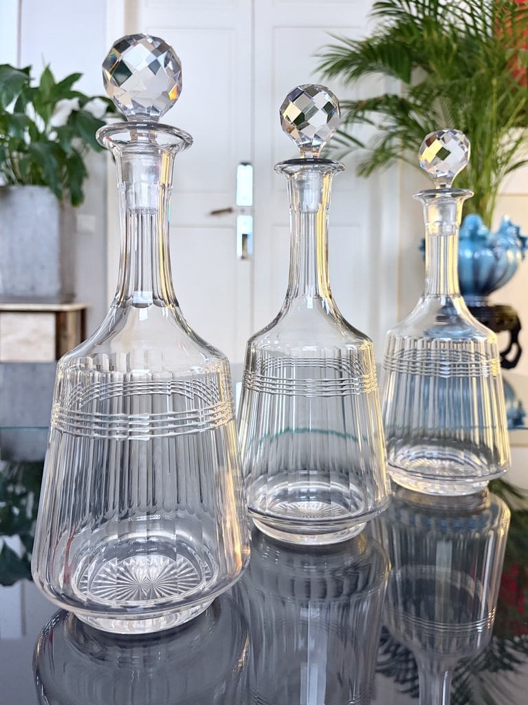 Glass Carafes And Crystal Stoppers - Tableware