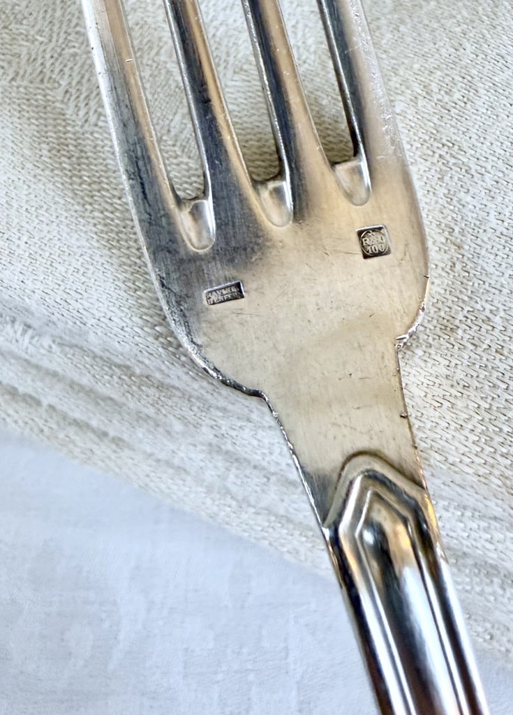 48 Piece Art Deco Silver-plated Cutlery Set - Ravinet d'Enfert Silversmith - Cutlery Sets-photo-3