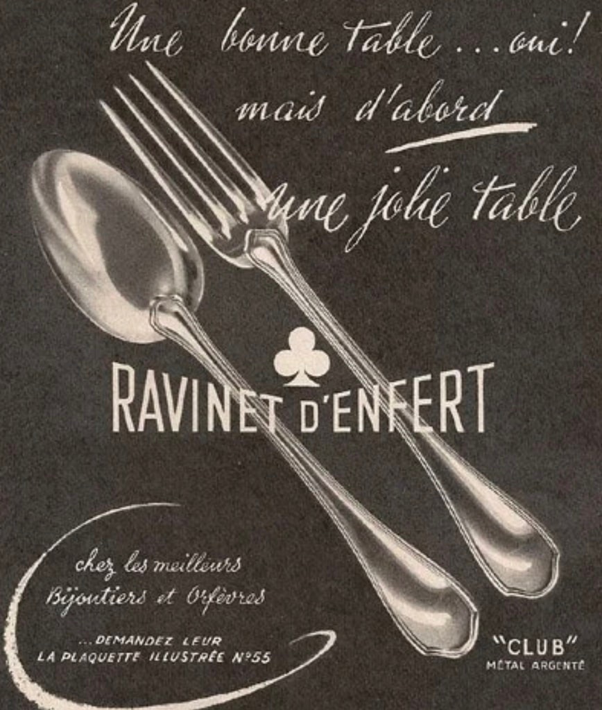 48 Piece Art Deco Silver-plated Cutlery Set - Ravinet d'Enfert Silversmith - Cutlery Sets-photo-8