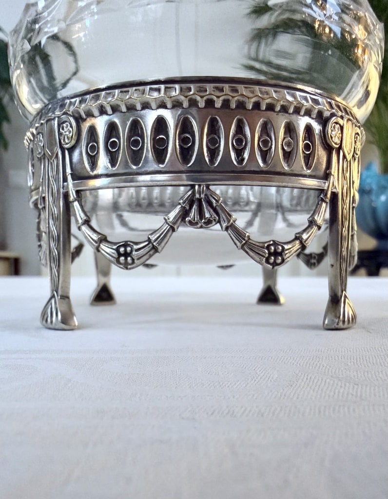 Crystal Finger Bowl With Silver-plated Metal Stand - Table Accessories-photo-3