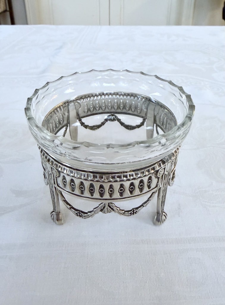 Crystal Finger Bowl With Silver-plated Metal Stand - Table Accessories-photo-4