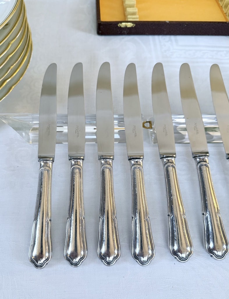 Silver-plated Dessert Knives - Argental Silversmith - 20th Century-photo-4