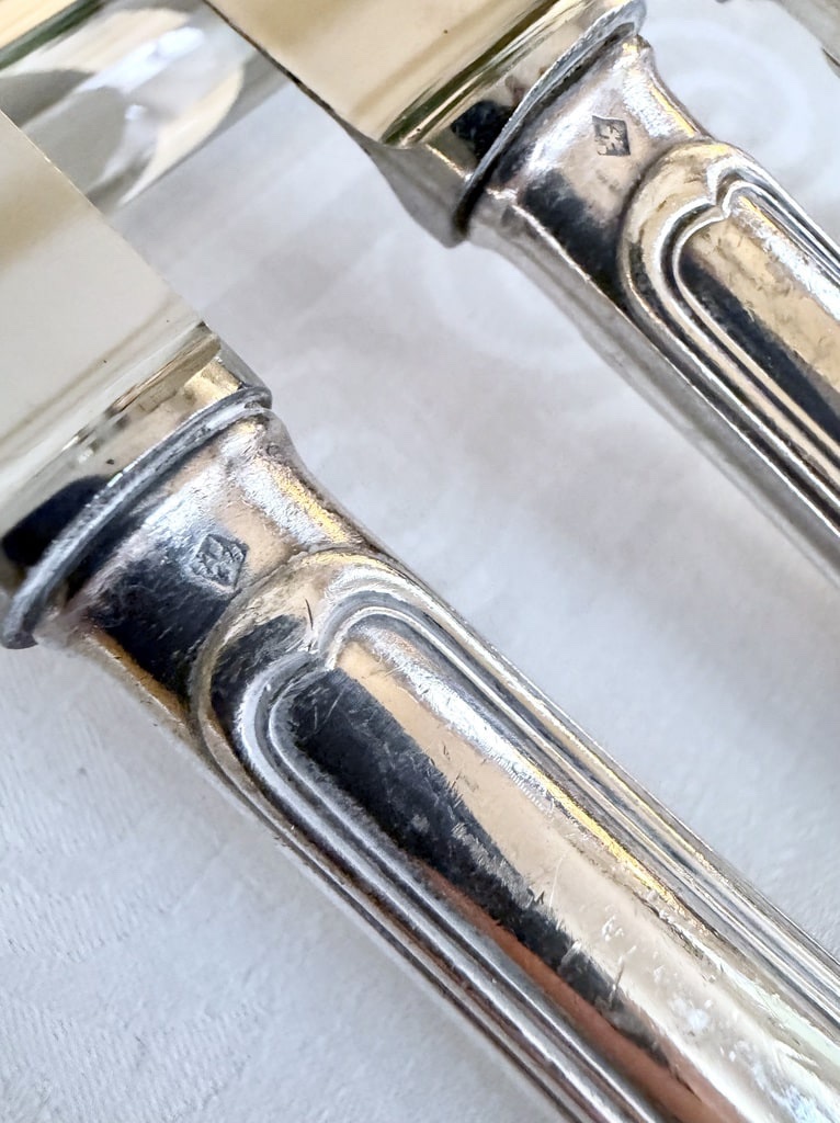 Silver-plated Dessert Knives - Argental Silversmith - 20th Century-photo-3